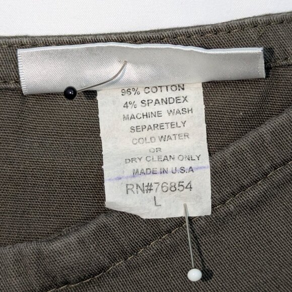 VTG 00s Y2K Marla Kim Khaki Green High-Waisted Pleated Mini Skirt with Chain - Picture 5 of 5